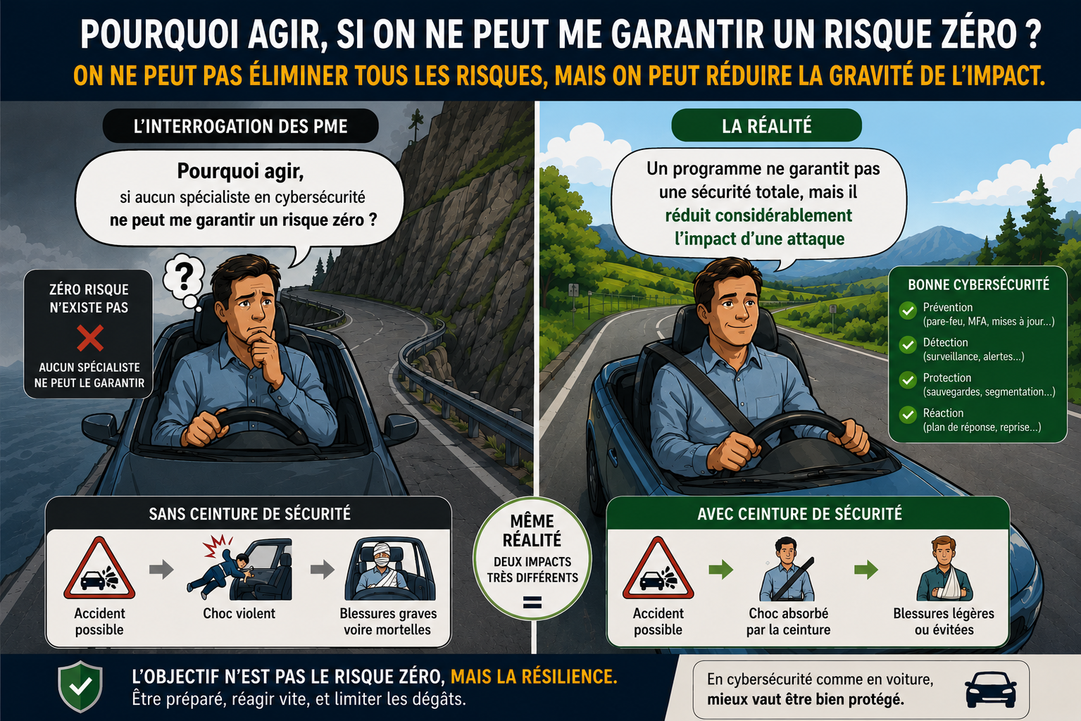 Illustration représentant un cybercriminel profitant d’une opportunité laissée ouverte